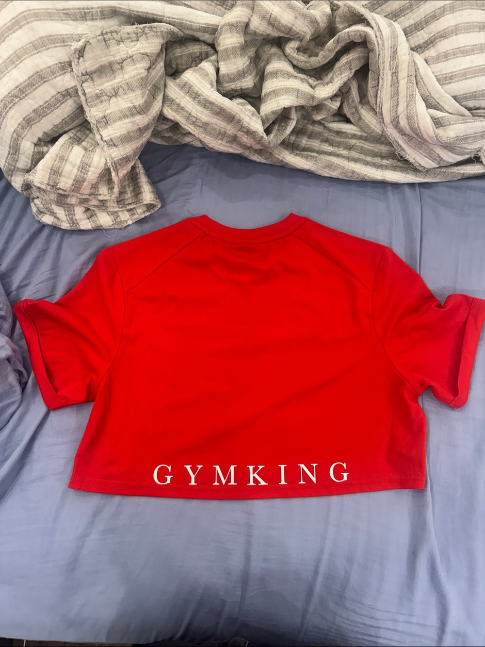 Woman’s  Red Cropped Short-Sleeve Tee for GYM - GYM KING